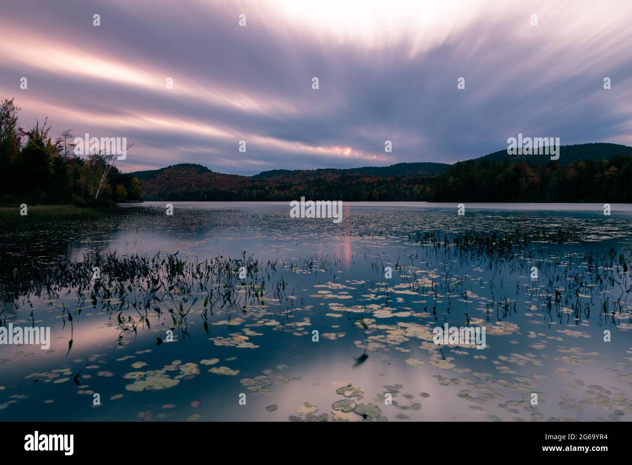 Ponf di Putnam nell'Adirondack al tramonto Foto Stock