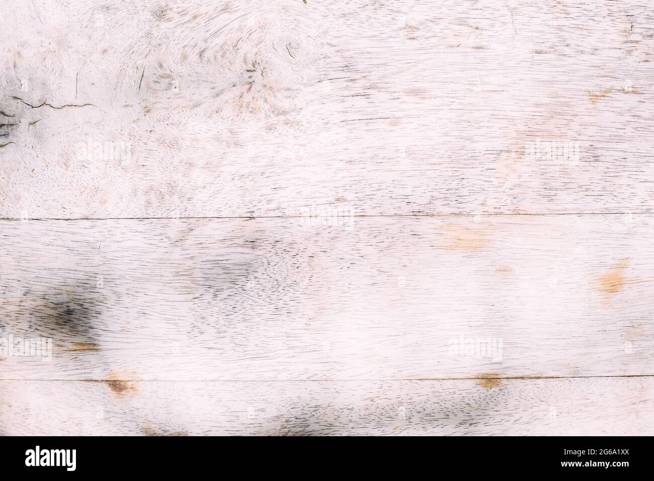Sfondo di legno vecchio, bianco, graffiato Foto Stock