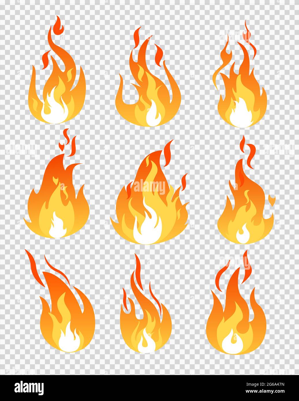 Fire flames vector set immagini e fotografie stock ad alta risoluzione -  Alamy