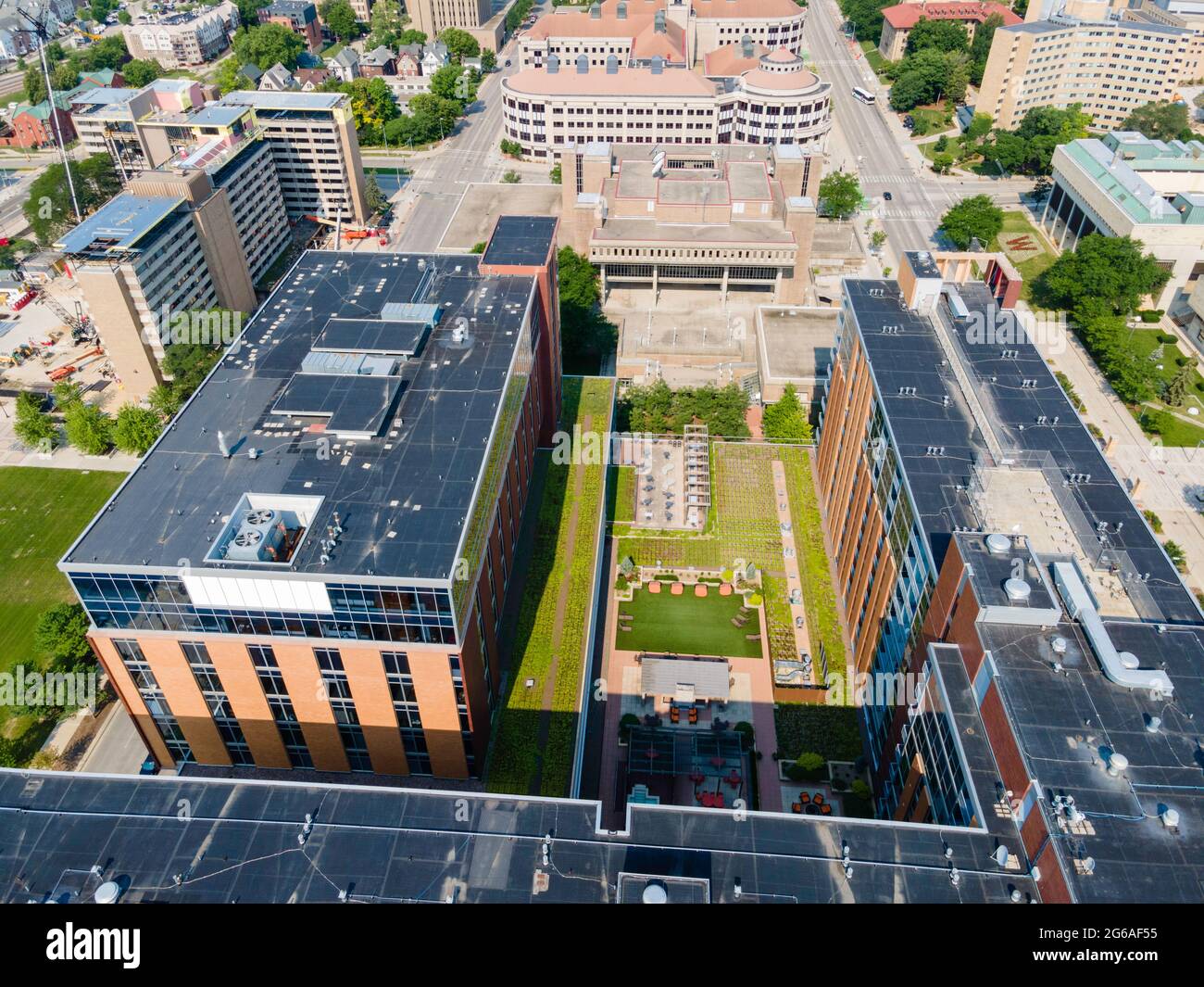 Lungo University Avenue, Madison, Wisconsin, USA. Foto Stock