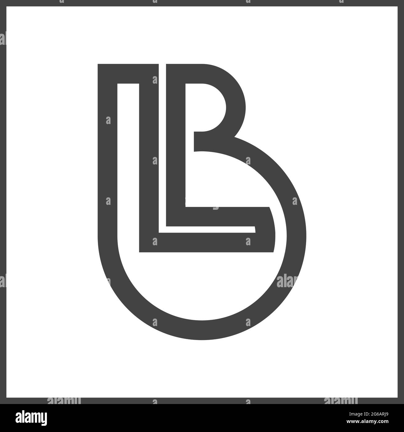 Iniziali alfabetiche logo BL, LB, B e L. Illustrazione Vettoriale