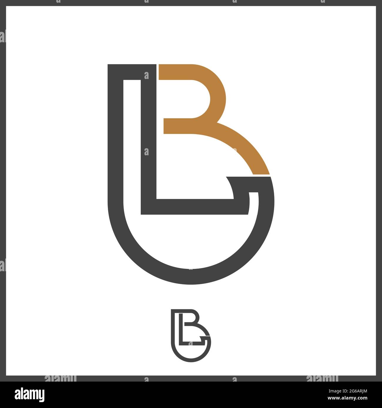 Iniziali alfabetiche logo BL, LB, B e L. Illustrazione Vettoriale