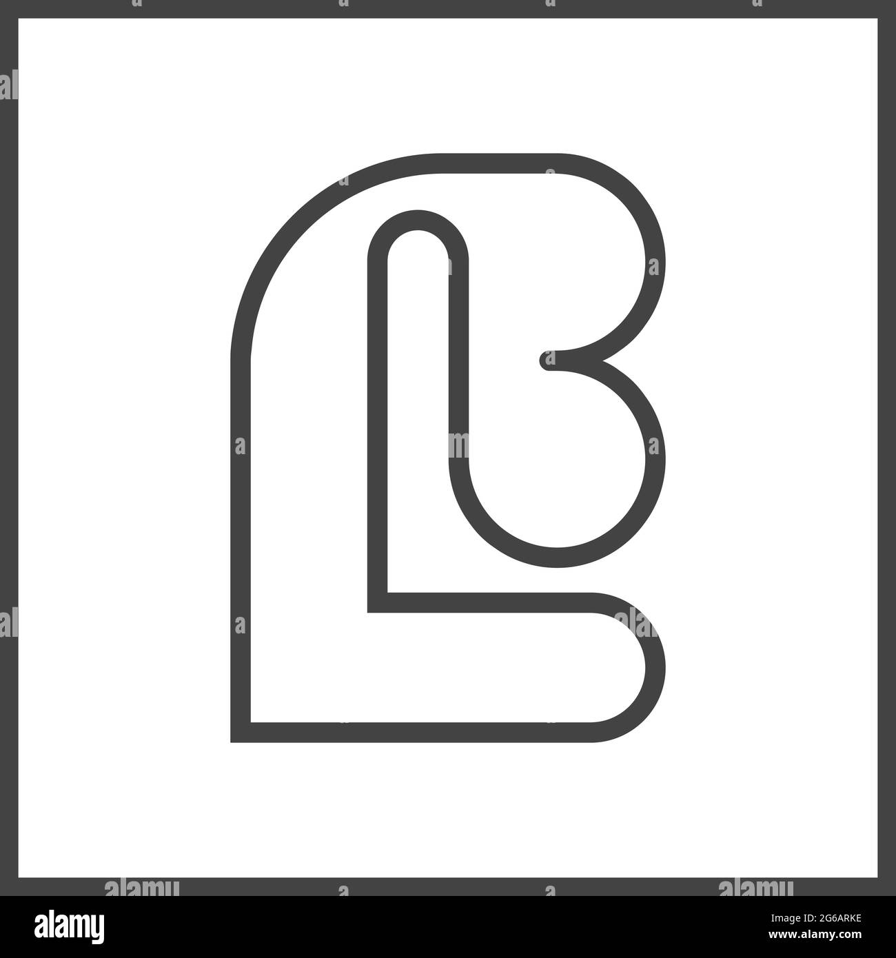 Iniziali alfabetiche logo BL, LB, B e L. Illustrazione Vettoriale