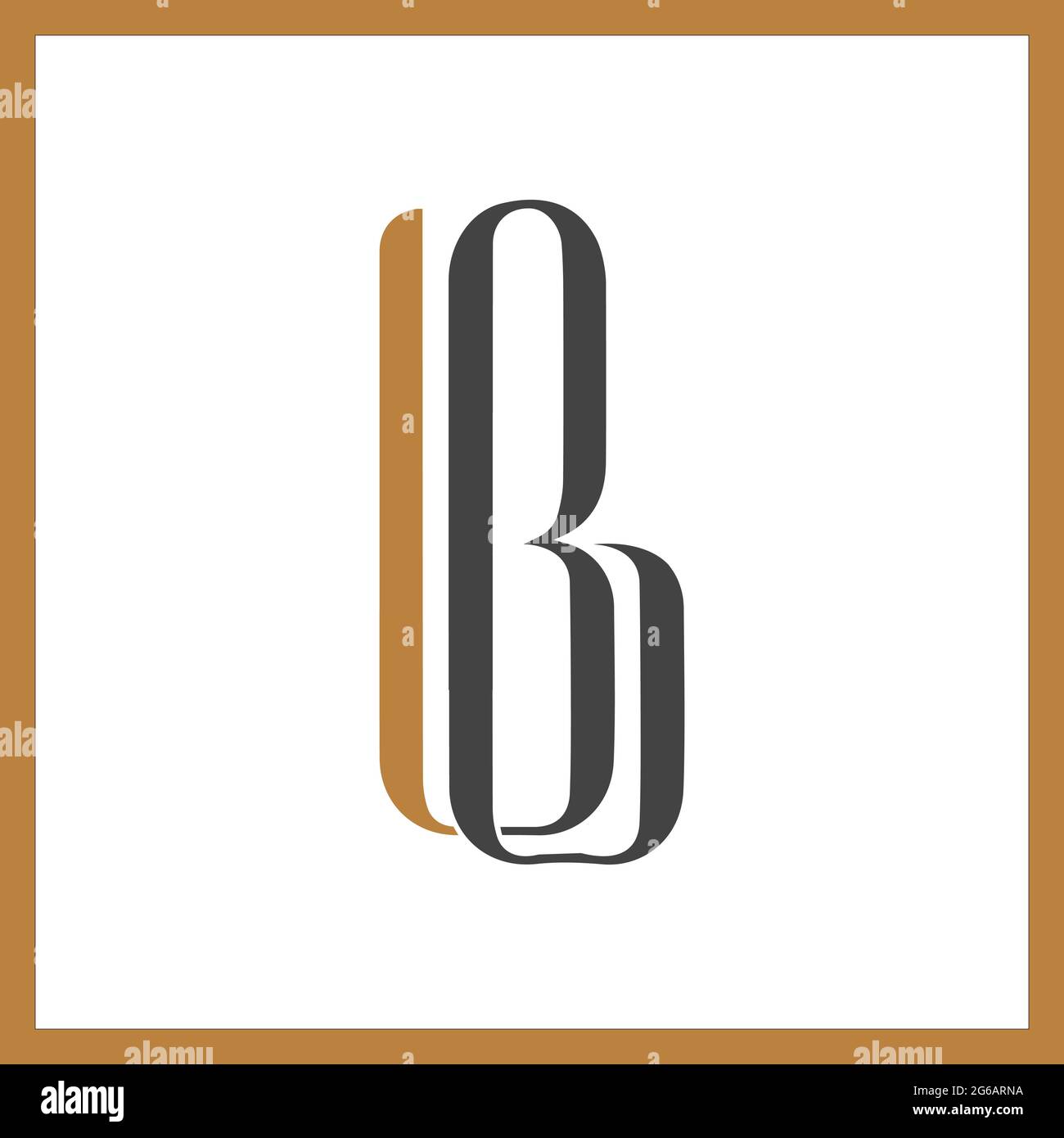 Iniziali alfabetiche logo BL, LB, B e L. Illustrazione Vettoriale