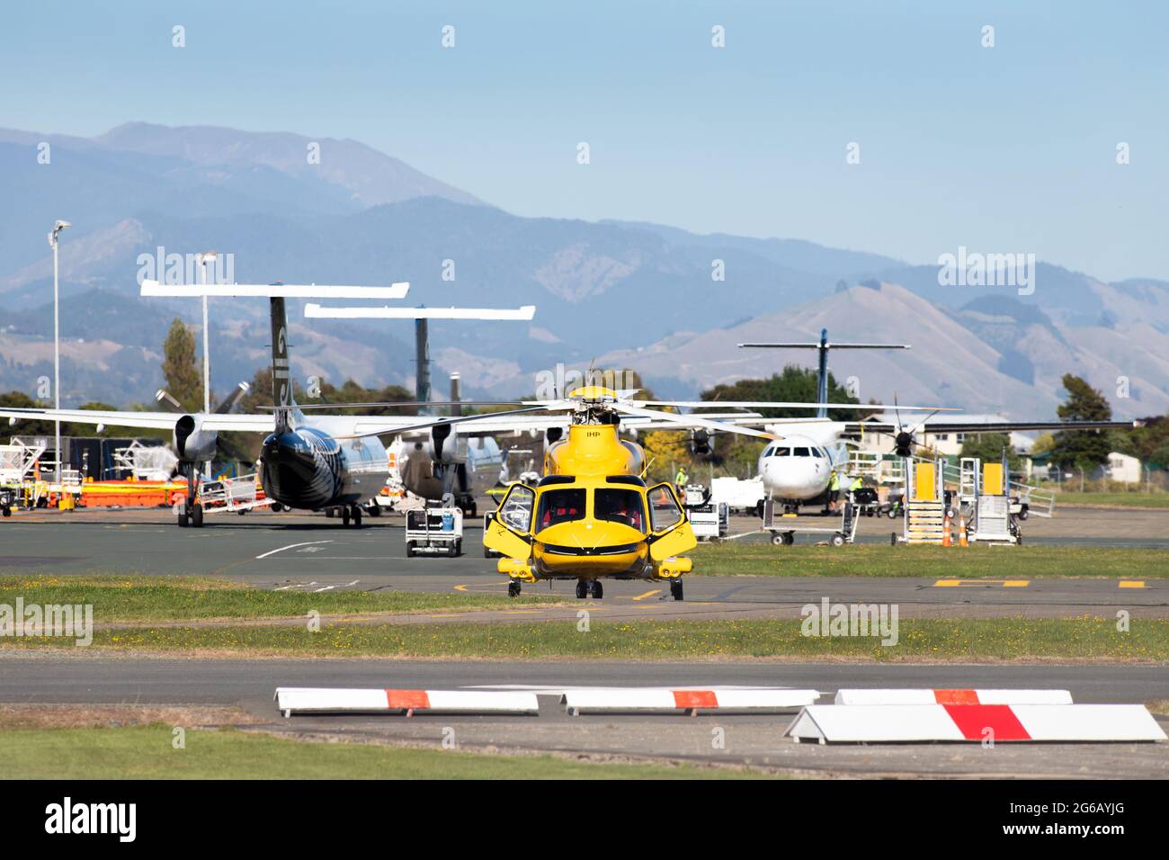 Foto di Tim Cuff 7 aprile 2021 - Nelson Airport Foto Stock