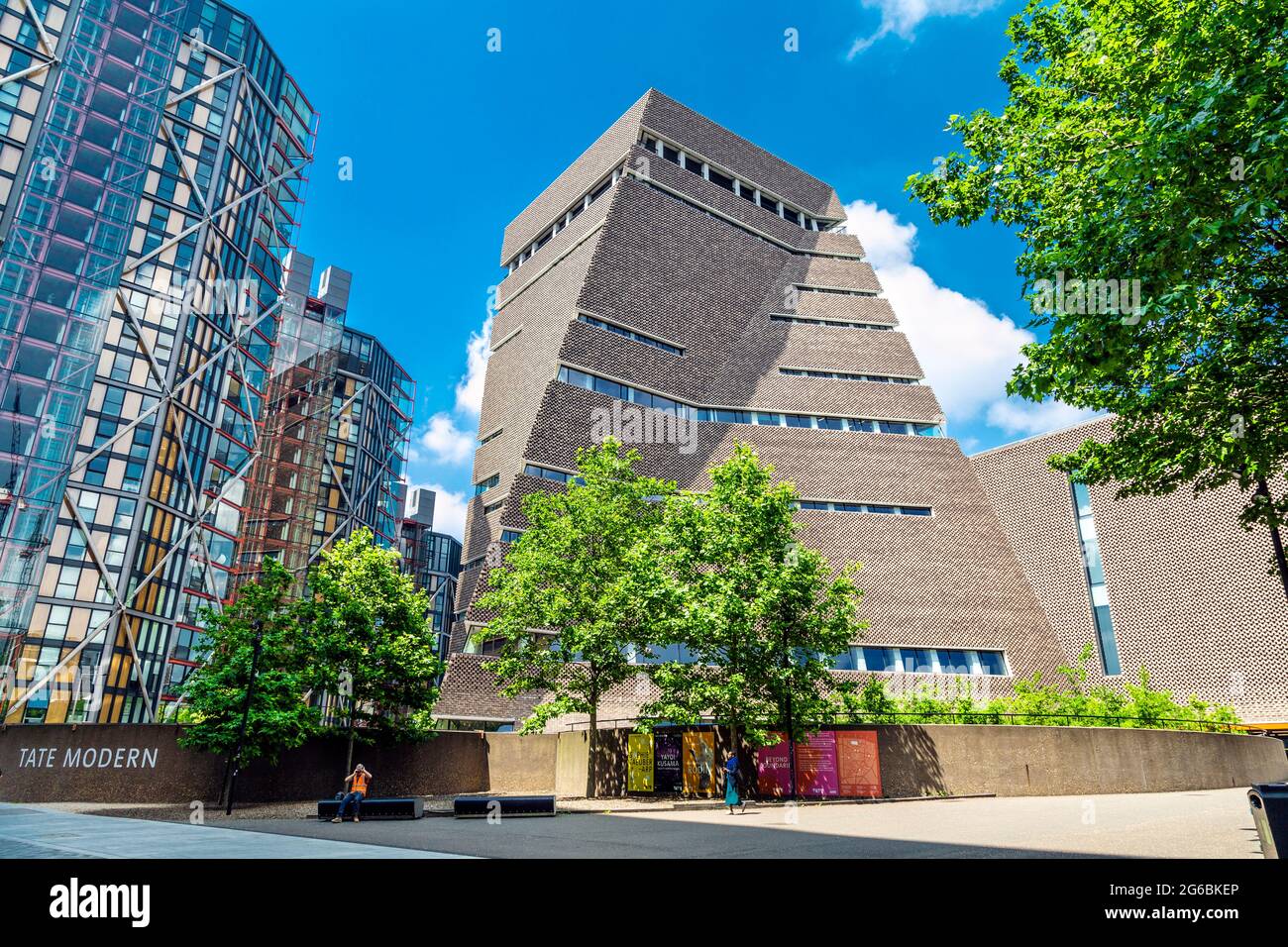 Esterno del Tate Modern Blavatnik Building, Bankside, Londra, Regno Unito Foto Stock