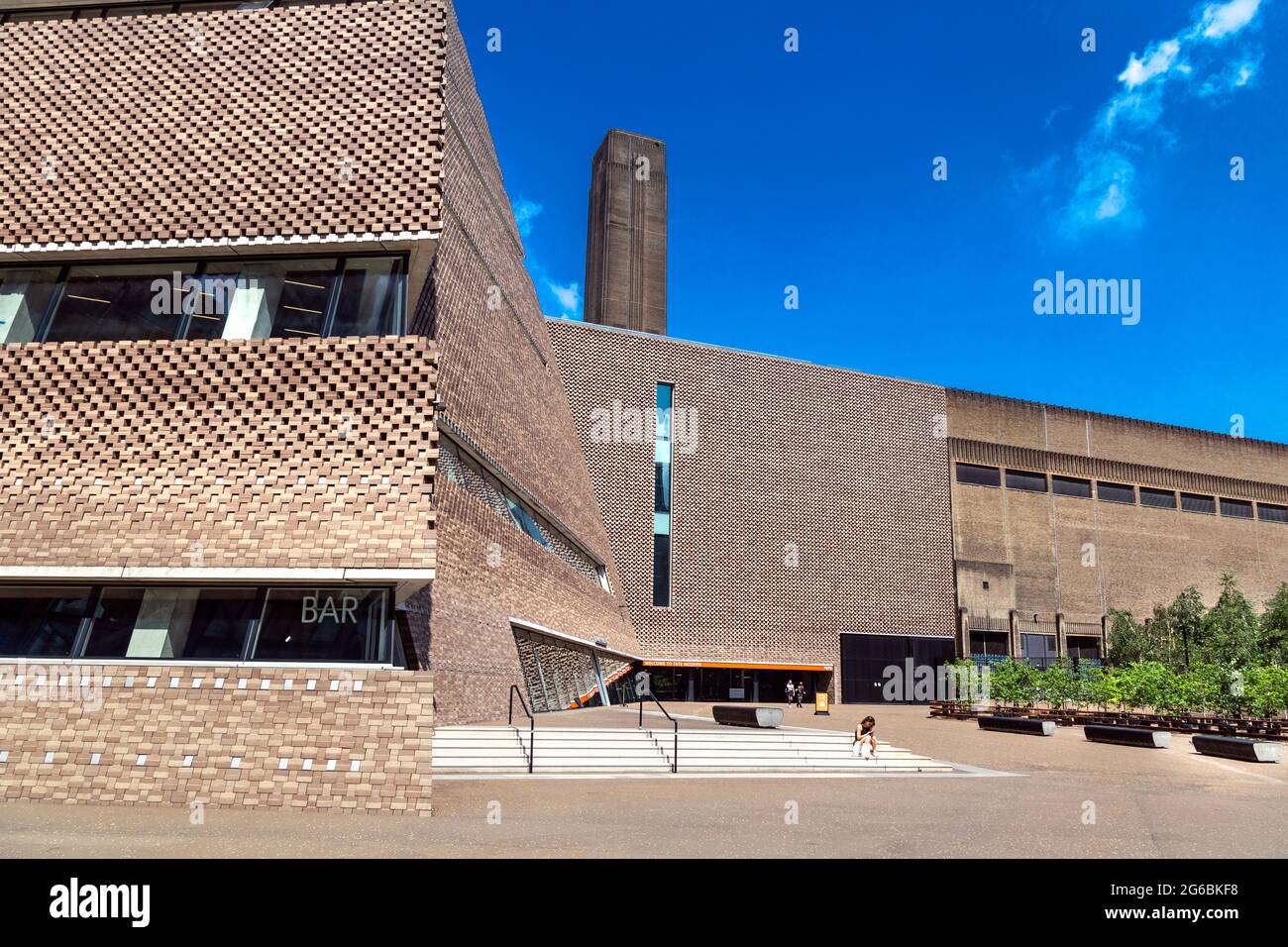 Esterno del Tate Modern Blavatnik Building, Bankside, Londra, Regno Unito Foto Stock