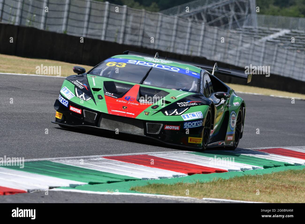 Circuito del Mugello, Italia - 2 luglio 2021: Lamborghini Huracan GT3 Evo del Team Imperiale Racing drive di di Folco Alberto - amici Andrea - Middleton Foto Stock