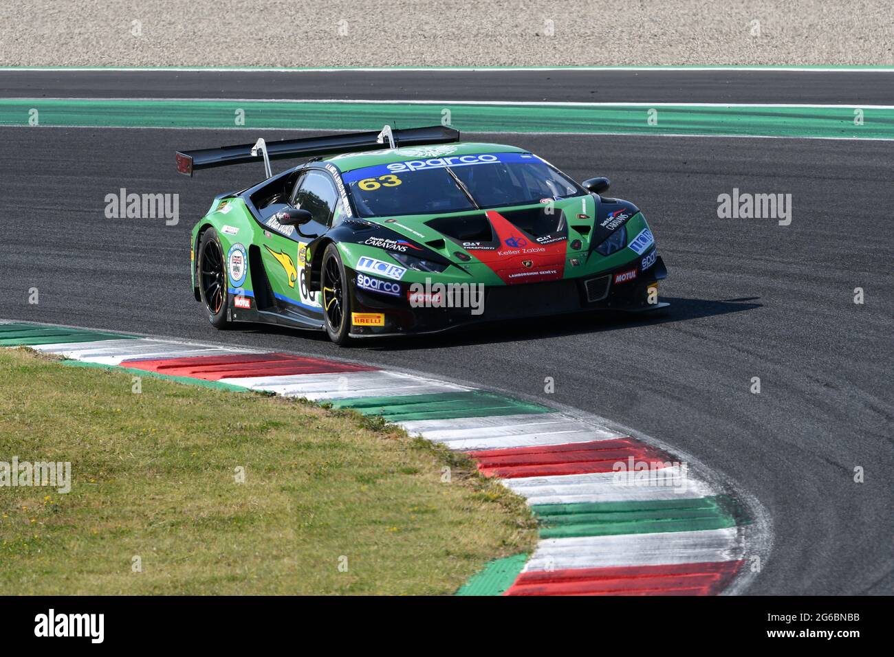 Circuito del Mugello, Italia - 2 luglio 2021: Lamborghini Huracan GT3 Evo del Team Imperiale Racing drive di di Folco Alberto - amici Andrea - Middleton Foto Stock