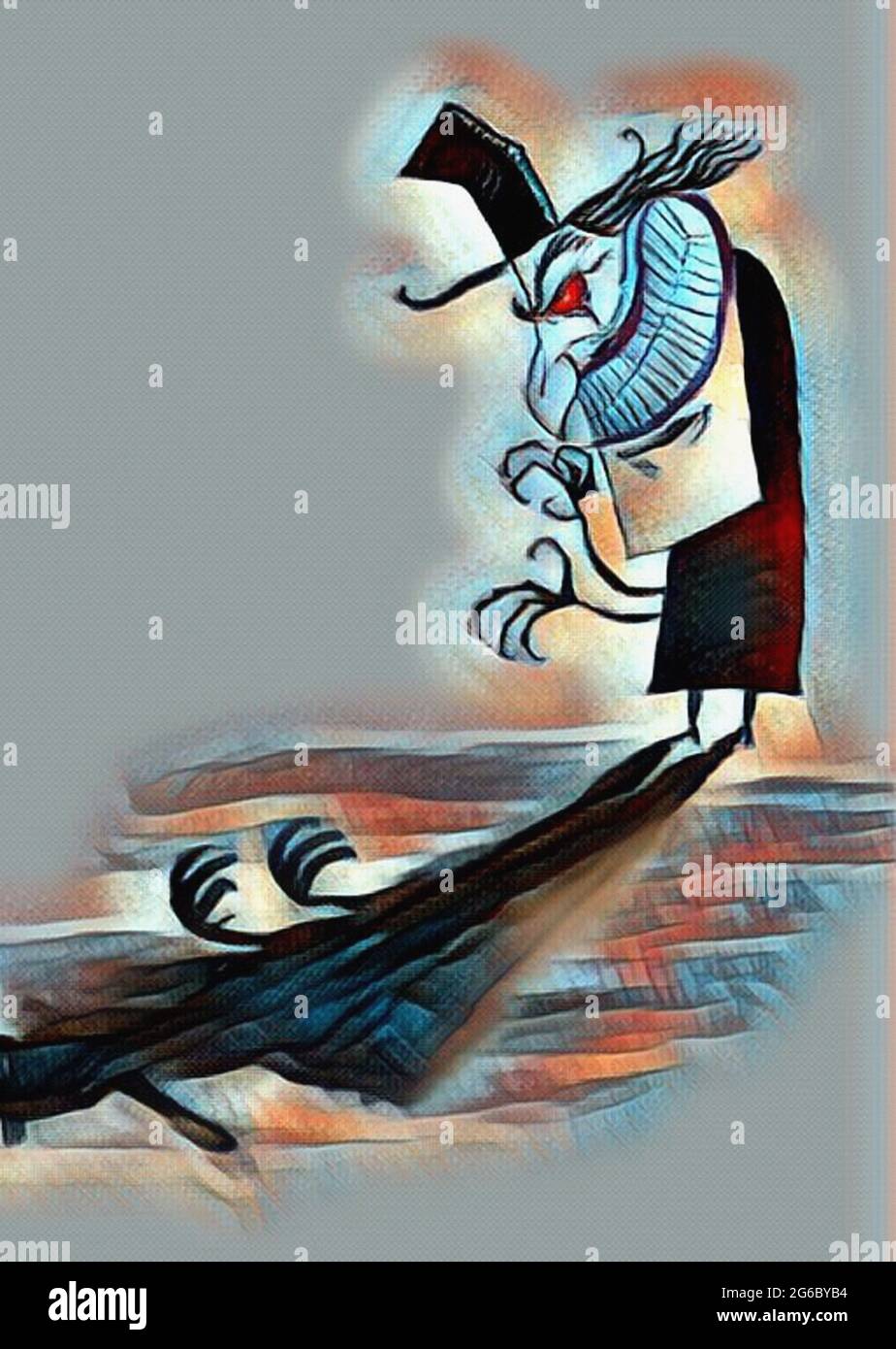 Illustrazione di un demone Foto Stock