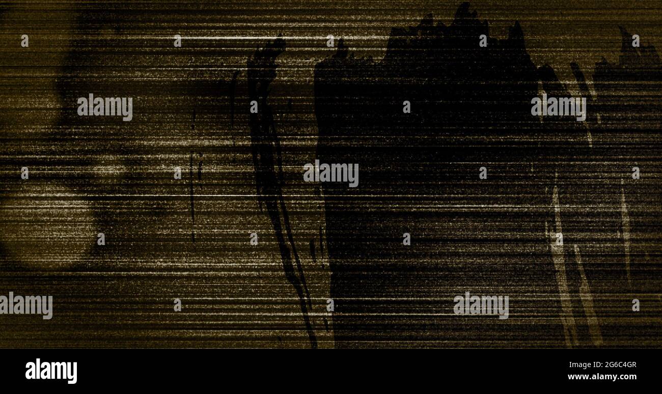 Immagine di più squigle, linee e punti neri e marroni che si muovono su un loop senza giunture Foto Stock