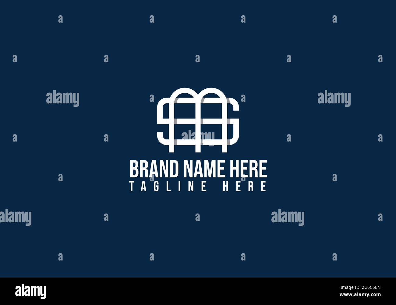 Logo SM letter Illustrazione Vettoriale