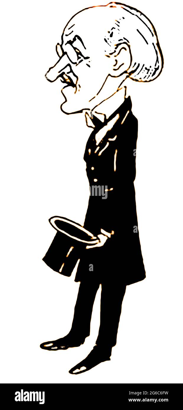 Alexander lambert, pianista polacco nato - da un libro di caricature cartoon di personaggi famosi del tempo di Giovanni Viafora (USA) - Alexander Lambert (1863 – 1929) è stato un pianista famoso e un insegnante di pianoforte al New York College of Music. In particolare morì immediatamente a Manhattan la vigilia di Capodanno 1929 dopo essere stato colpito da un taxicab Foto Stock