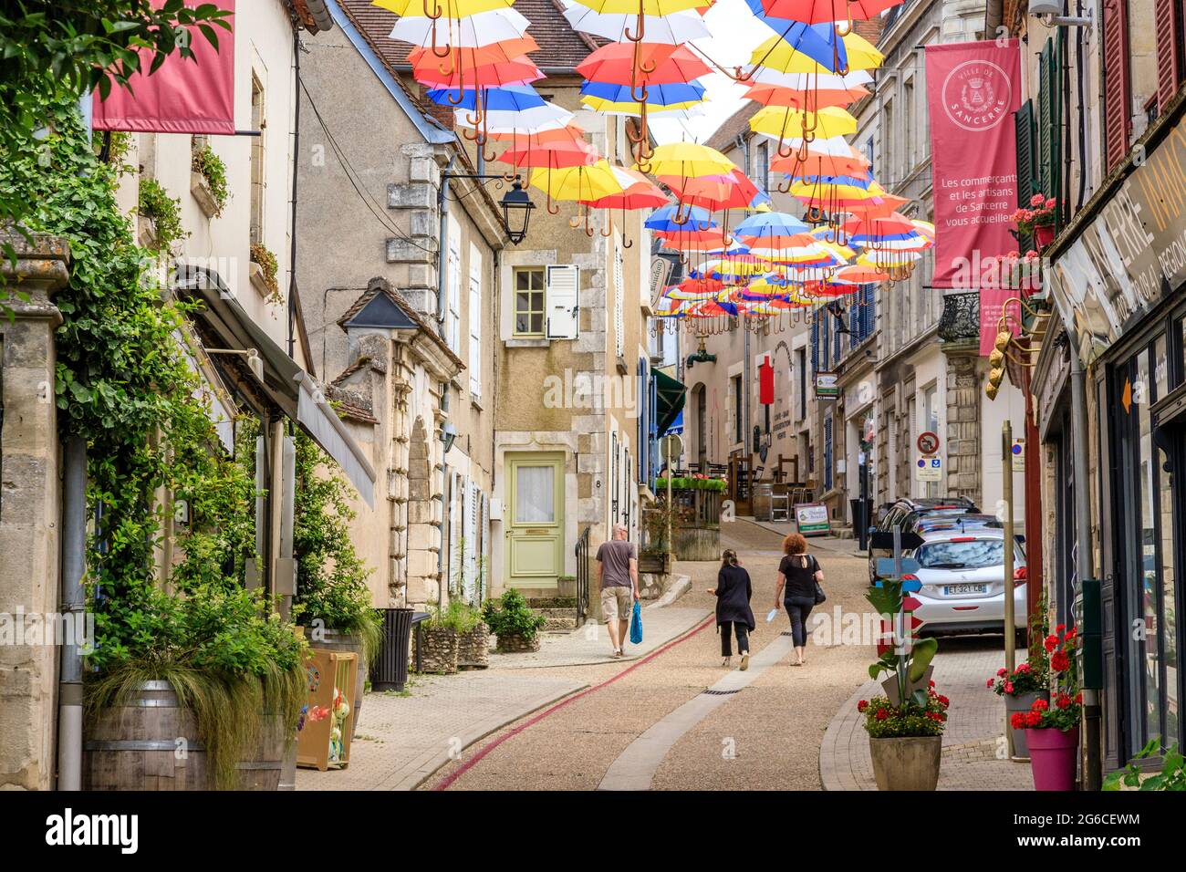 Francia, Cher, Berry, Sancerre, Rue des juifs // Francia, Cher (18), Berry, Sancerre, Rue des juifs Foto Stock