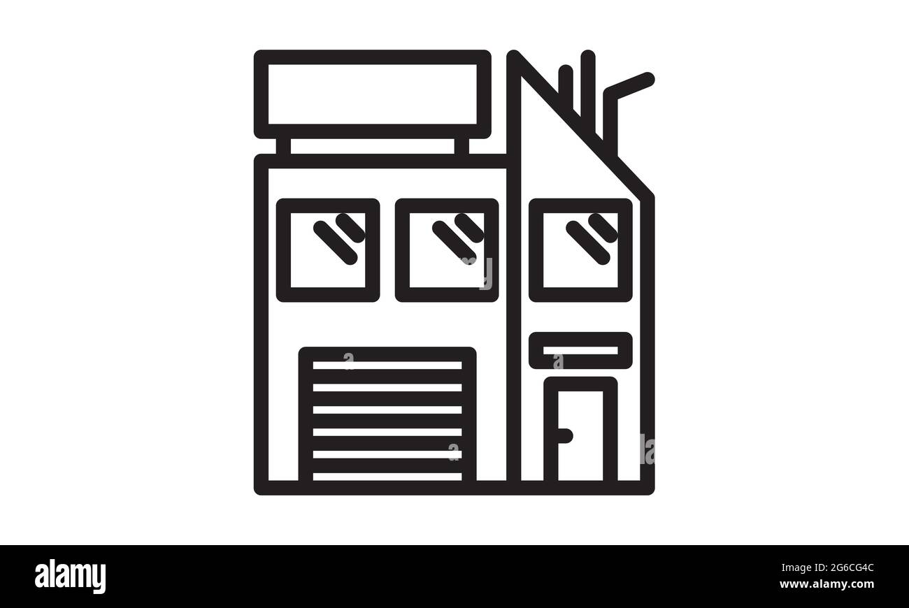Icona magazzino di archiviazione immagine vettoriale semplice stile Illustrazione Vettoriale
