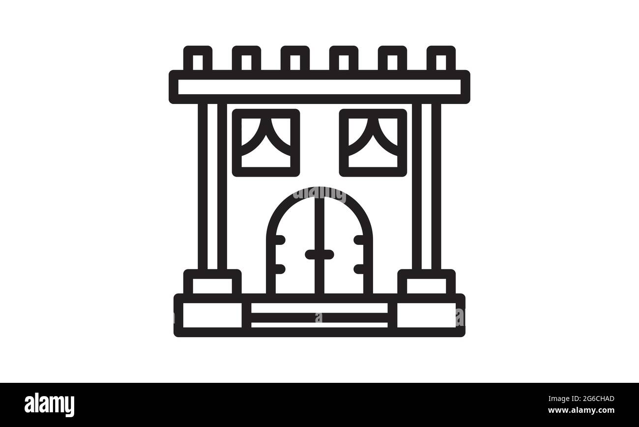 Icona vettoriale edifici isolato su sfondo bianco, concetto di trasparenza edifici può essere utilizzato web e mobile, icona edifici Illustrazione Vettoriale