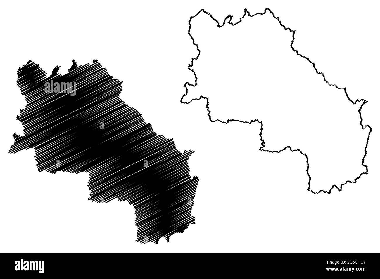 Provincia di Siena (Italia, Repubblica Italiana, Toscana o Toscana) mappa illustrazione vettoriale, schizzo della mappa Provincia di Siena Illustrazione Vettoriale