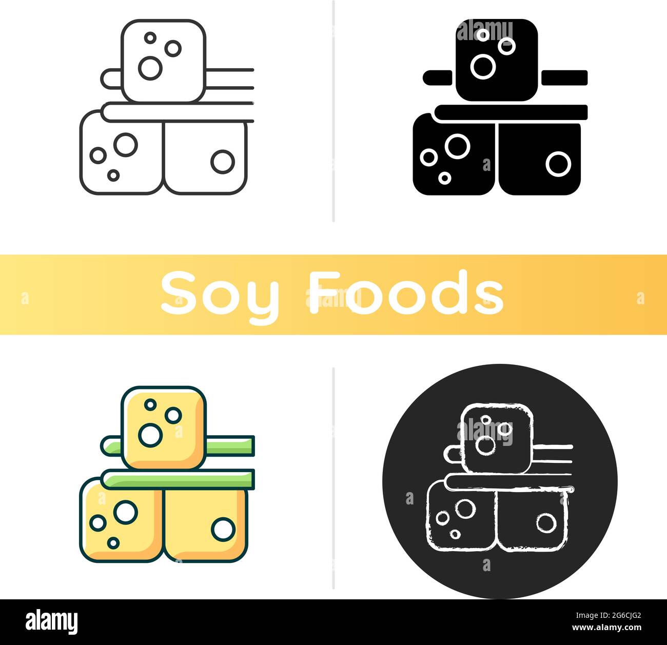 Icona tofu Illustrazione Vettoriale Icona tofu Illustrazione Vettoriale
