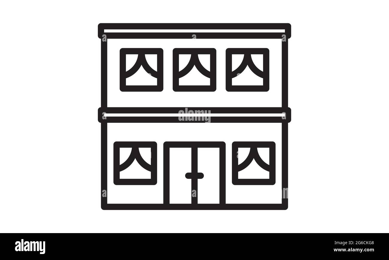 Icona di costruzione della casa sull'immagine vettoriale bianca Illustrazione Vettoriale