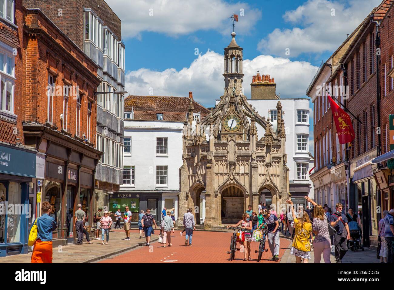 Storico Chichester Cross nel centro di Chichester, West Sussex Foto Stock