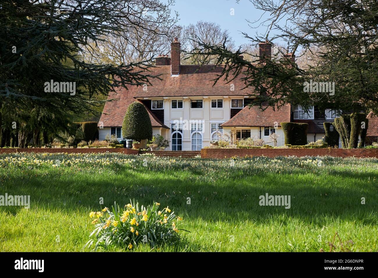 Homewood è una casa di campagna in stile artistico e artigianale a Knebworth, Hertfordshire, Inghilterra, progettata da Sir Edwin Lutyens tra il 1900 e il 3. Foto Stock