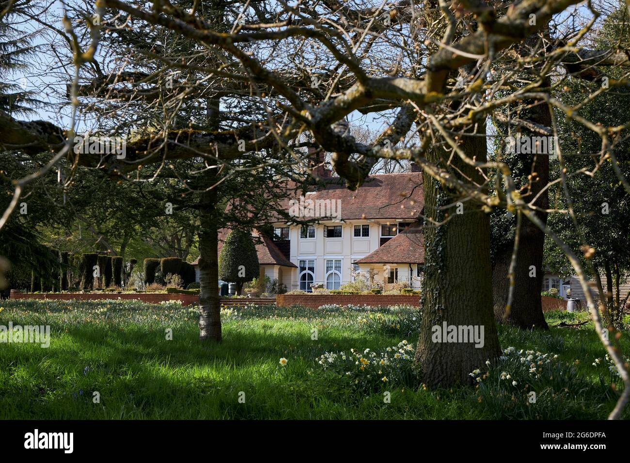 Homewood è una casa di campagna in stile artistico e artigianale a Knebworth, Hertfordshire, Inghilterra, progettata da Sir Edwin Lutyens tra il 1900 e il 3. Foto Stock