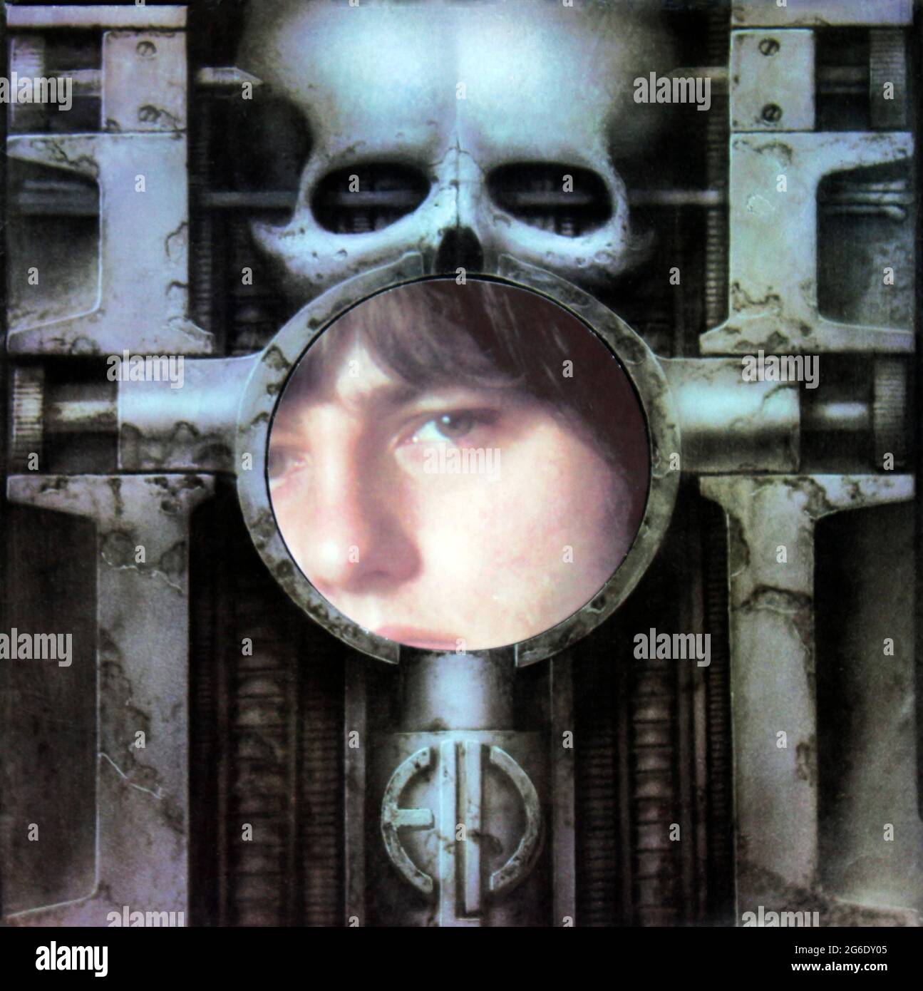 Emerson, Lake & Palmer: 1973. Poster interno LP 3: Chirurgia dell'insalata  cerebrale Foto stock - Alamy