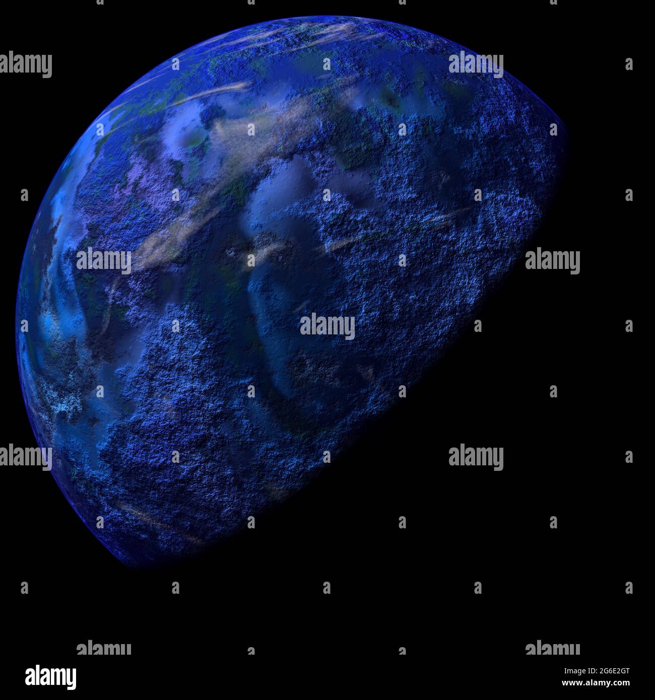 Immagine resa ad alta risoluzione del pianeta Nettuno Foto Stock