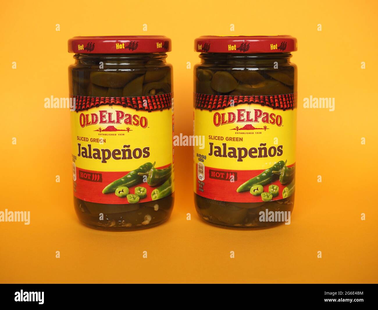 MINNEAPOLIS, USA - CIRCA GIUGNO 2021: Vasetto di Old El Paso a fette di Jalapenos verde Foto Stock