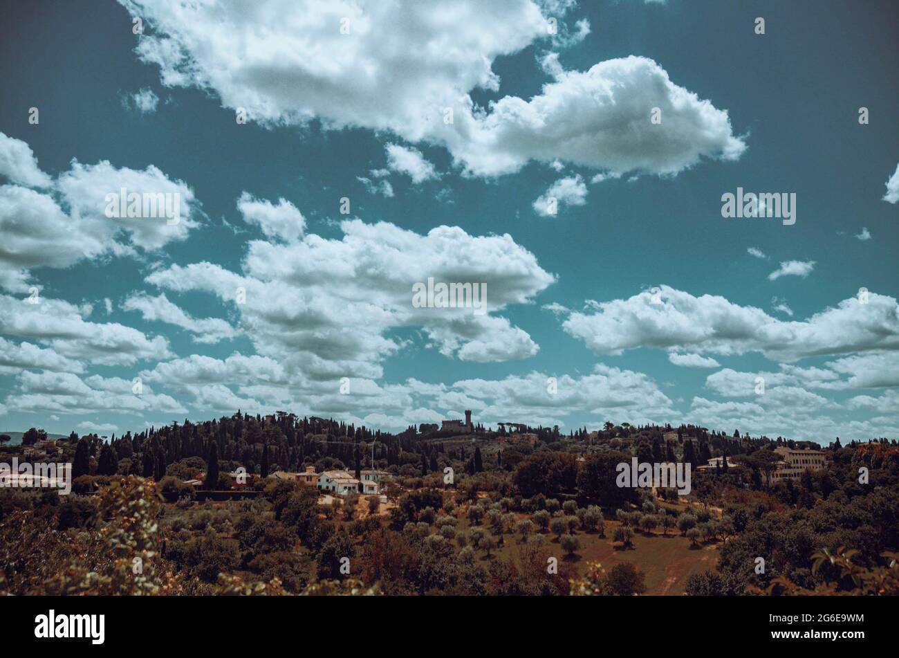 Vista panoramica di San Gimignano Foto Stock