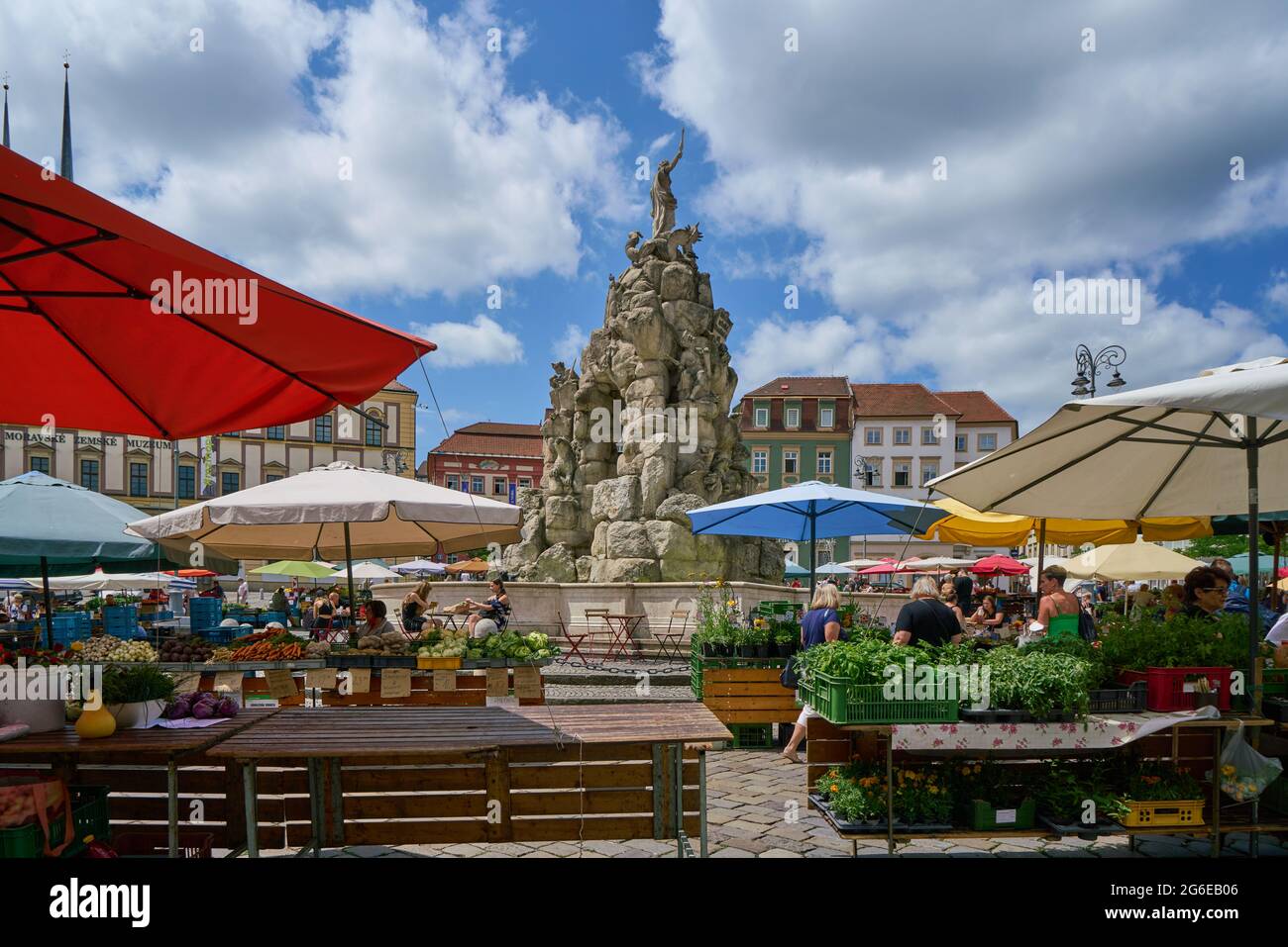Mercato dei cavoli (Zelný trh) a Brno, Moravia, Repubblica Ceca Foto Stock