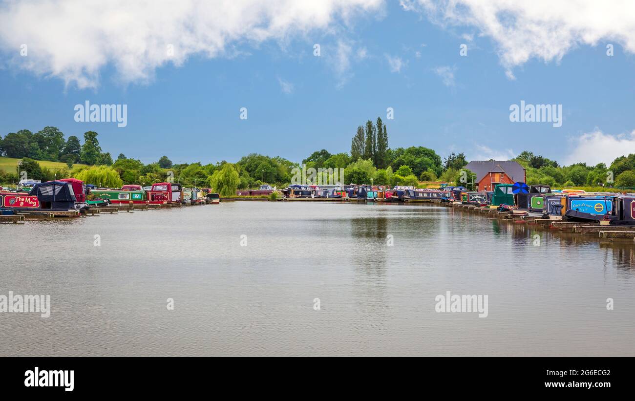 Droitwich Spa Marina, Droitwich, Worcestershire, Inghilterra. Foto Stock