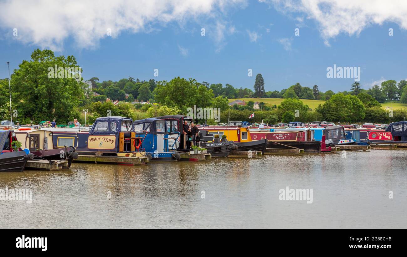 Droitwich Spa Marina, Droitwich, Worcestershire, Inghilterra. Foto Stock