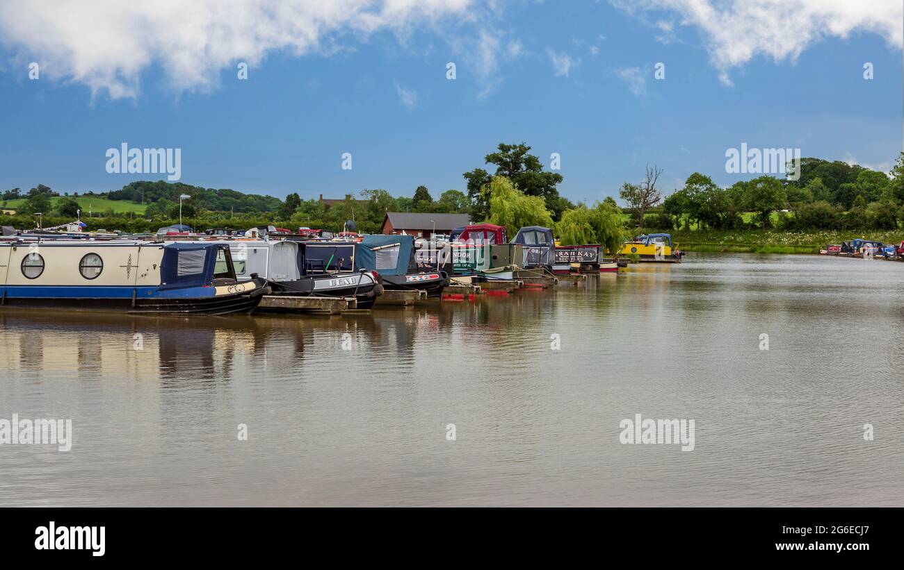 Droitwich Spa Marina, Droitwich, Worcestershire, Inghilterra. Foto Stock