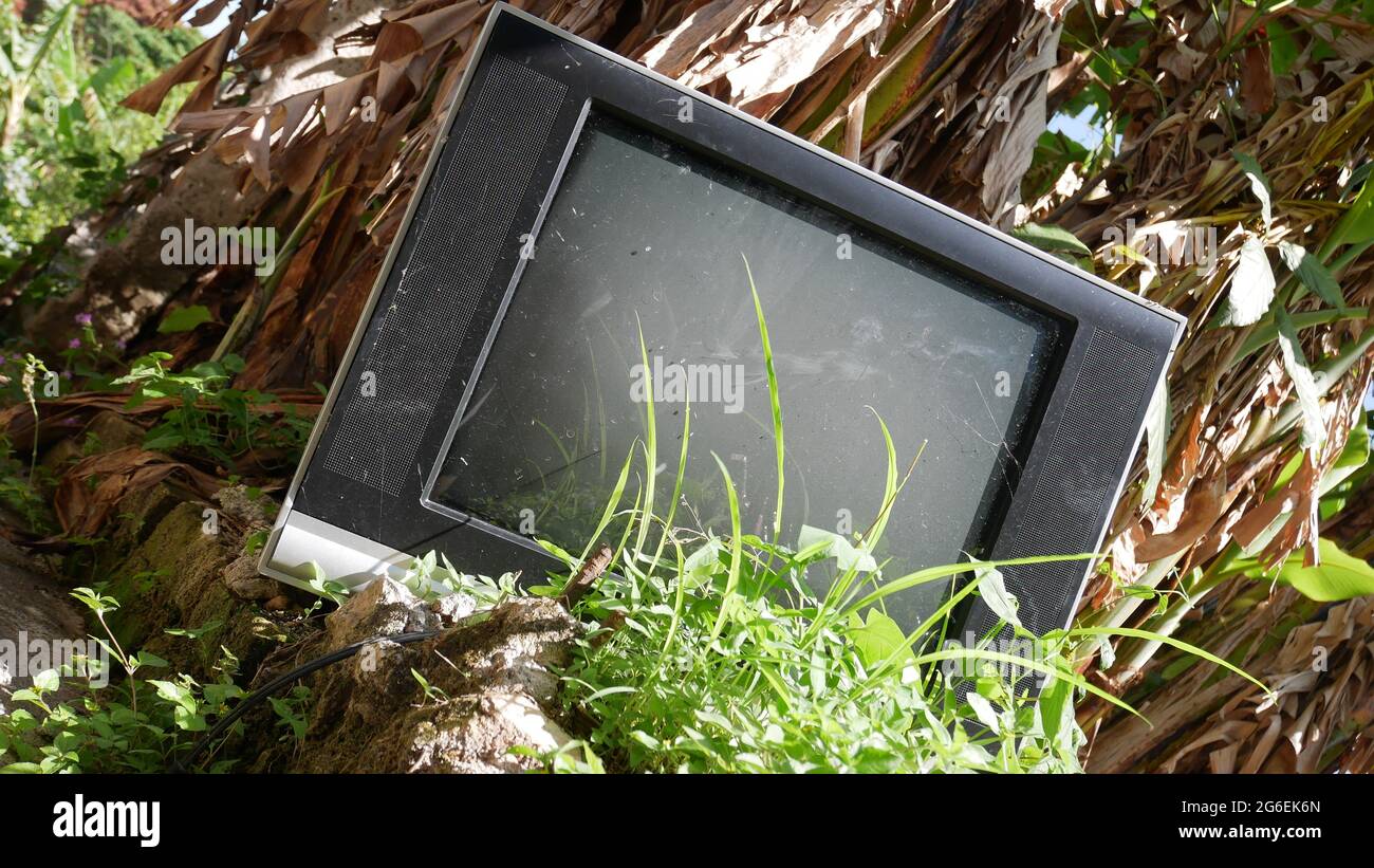 tv dimenticata Foto Stock