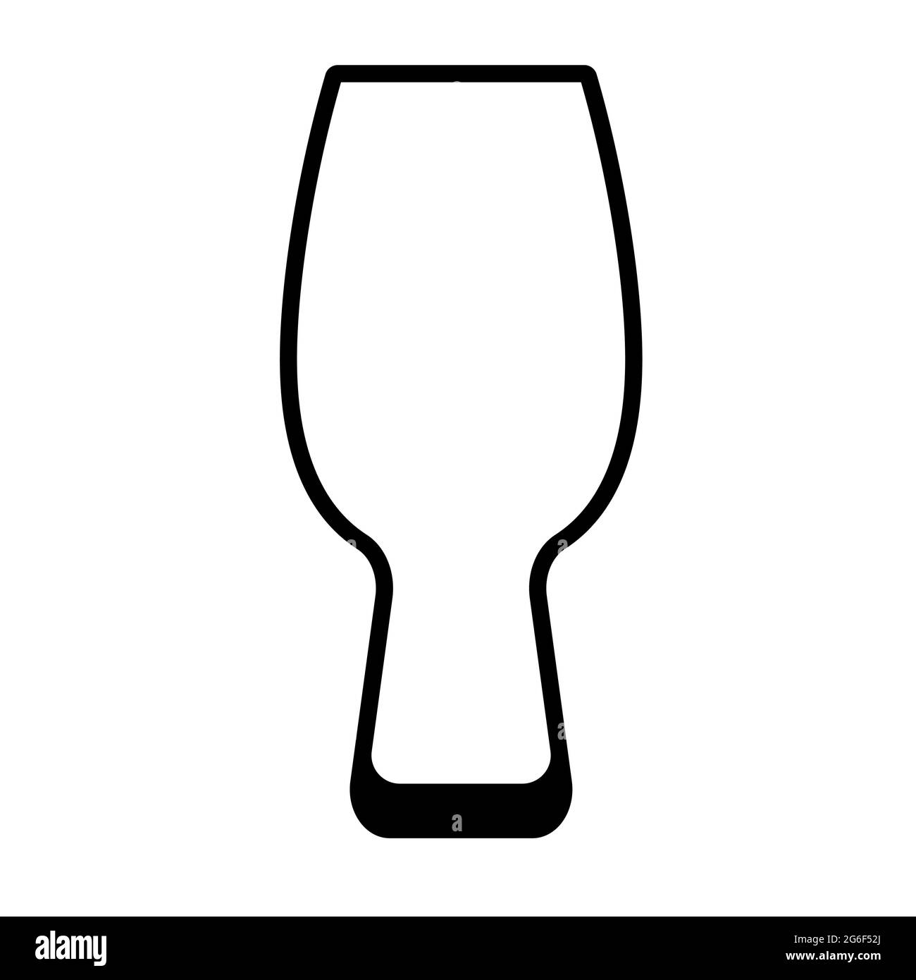 bicchiere per birra belga, bicchiere per alcol. Stile piatto. Illustrazione vettoriale. Illustrazione Vettoriale