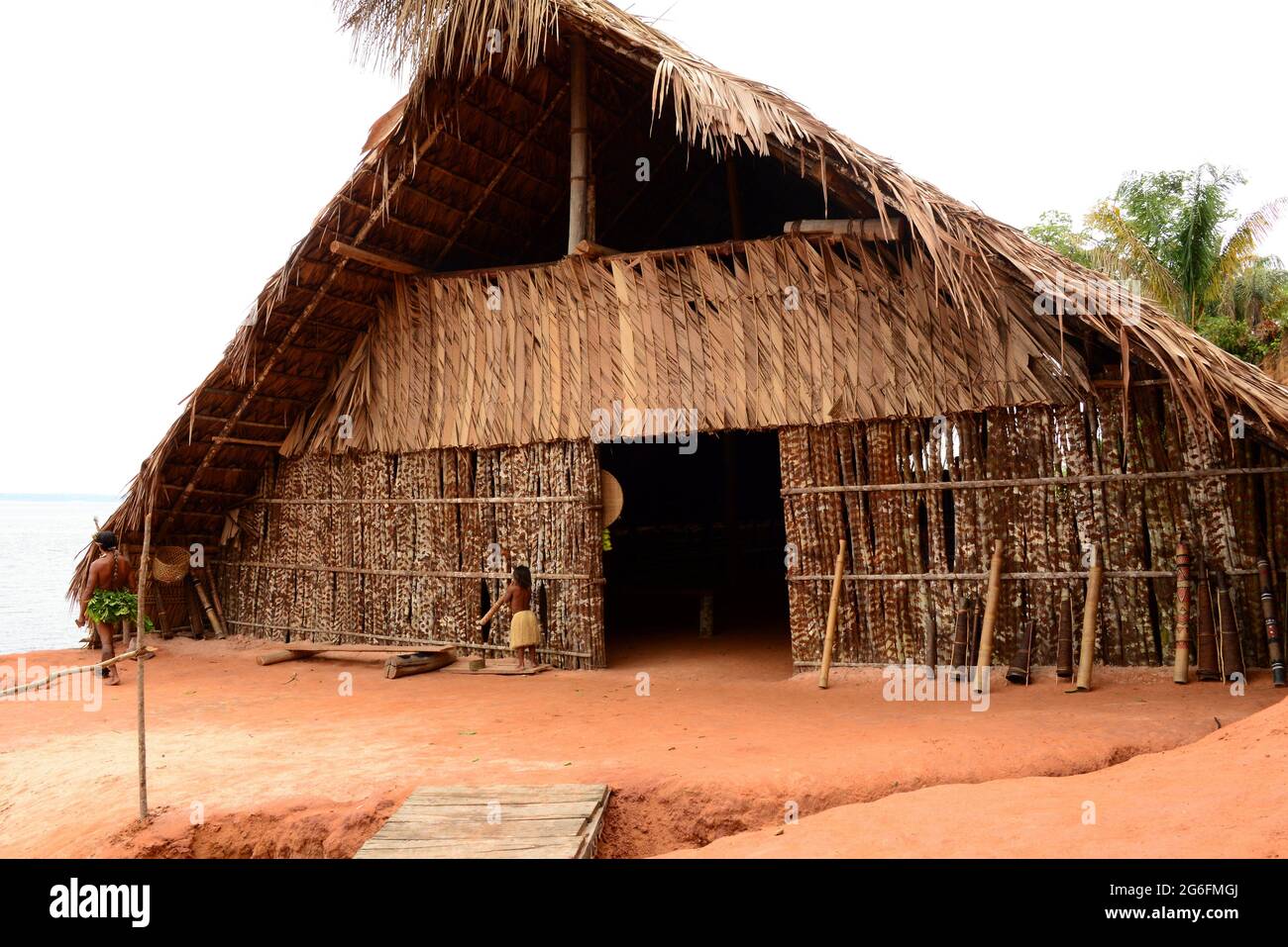 Tatuyo villaggio vicino Manaus. Brasile. Foto Stock