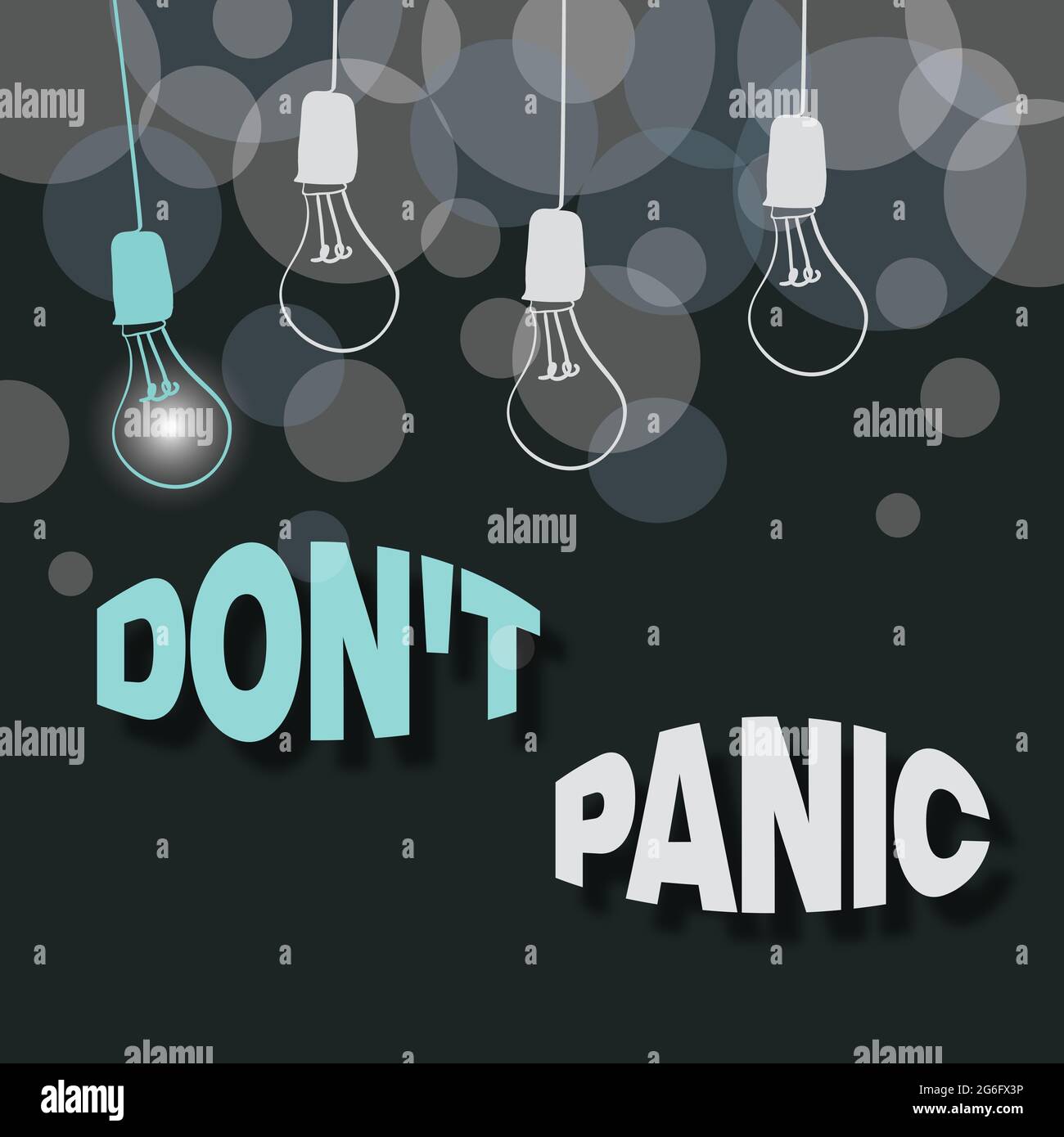 Visualizzazione concettuale Don T Panic. Vetrina di affari improvvisamente sentire così preoccupato o spaventato che non si può comportarsi Abstract visualizzati idee diverse Foto Stock