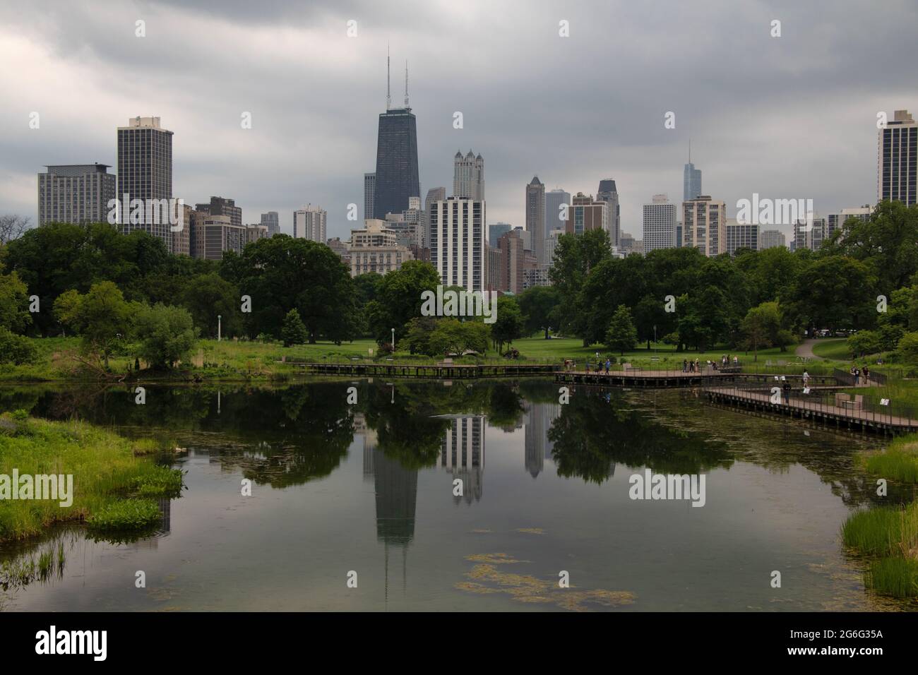 Paesaggio urbano ed edifici, Chicago, Illinois, Stati Uniti Foto Stock