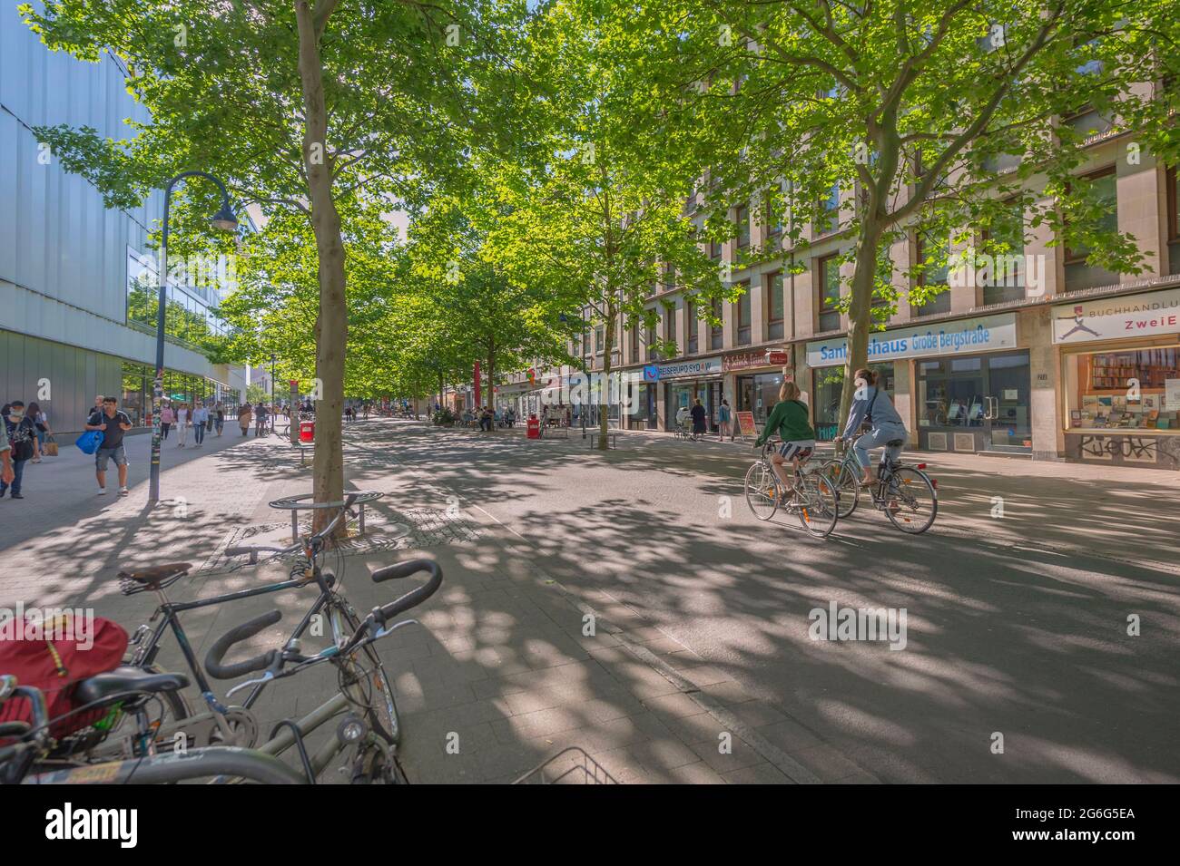 Zona verde pedonale di Altona, Grosse Bergstrasse, Germania, Altona, Amburgo Foto Stock