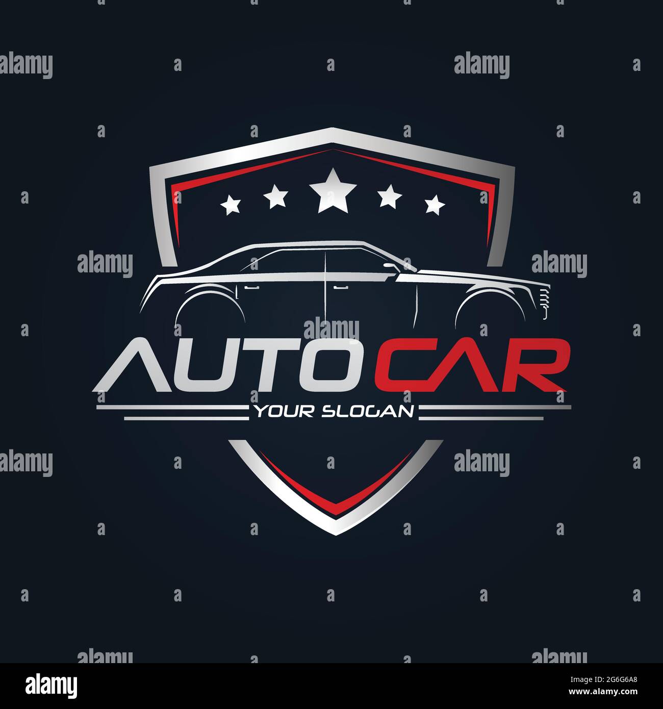 Car Garage Premium Concept Logo Design Illustrazione Vettoriale