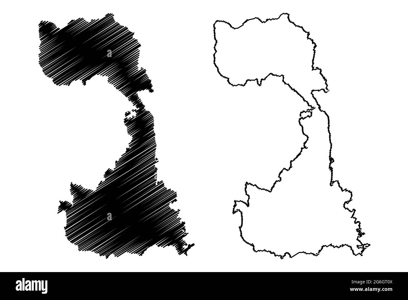 Provincia di Vercelli (Italia, Repubblica Italiana, Regione Piemonte) mappa illustrazione vettoriale, schizzo della mappa Provincia di Vercelli Illustrazione Vettoriale