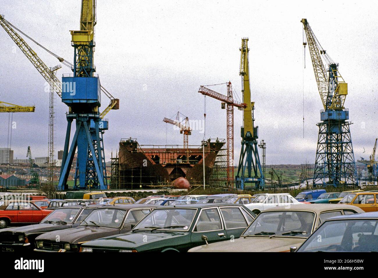 Shipyard Swan Hunter, Wallsend, Newcaste, 1984 Foto Stock