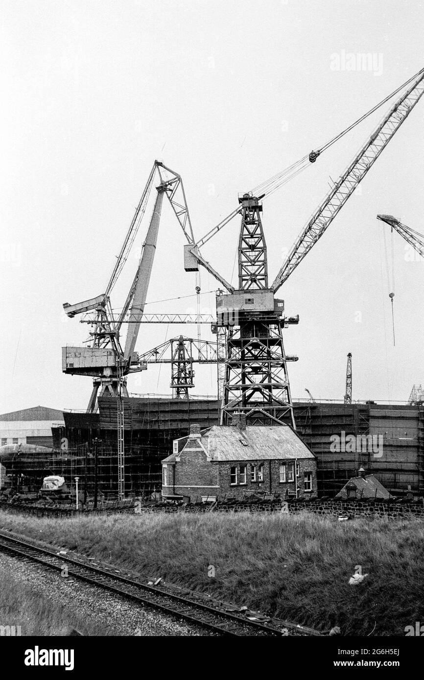 Shipyard Swan Hunter, Wallsend, Newcaste, 1984 Foto Stock