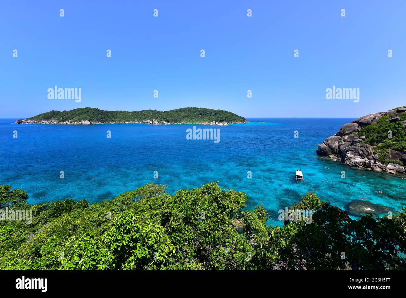 Bella natura delle isole nel Mare delle Andamane a Similan Island, Mu Ko Similan National Park, Phang Nga, Thailandia Foto Stock