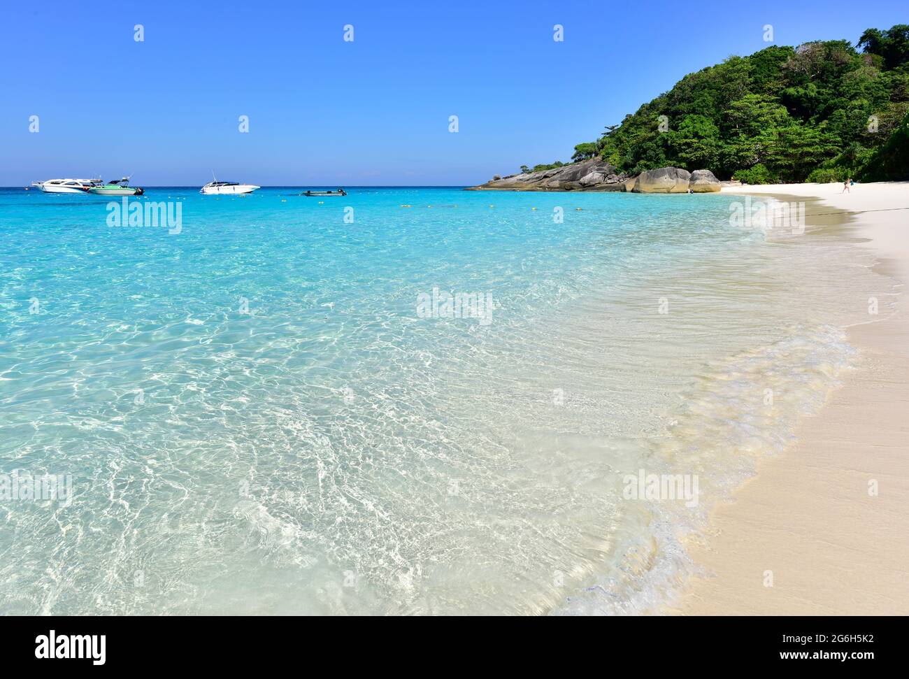 Bella spiaggia Isola di Koh Miang No.4 nel Parco Nazionale di Mu Ko Similan, Phang Nga, Thailandia Foto Stock