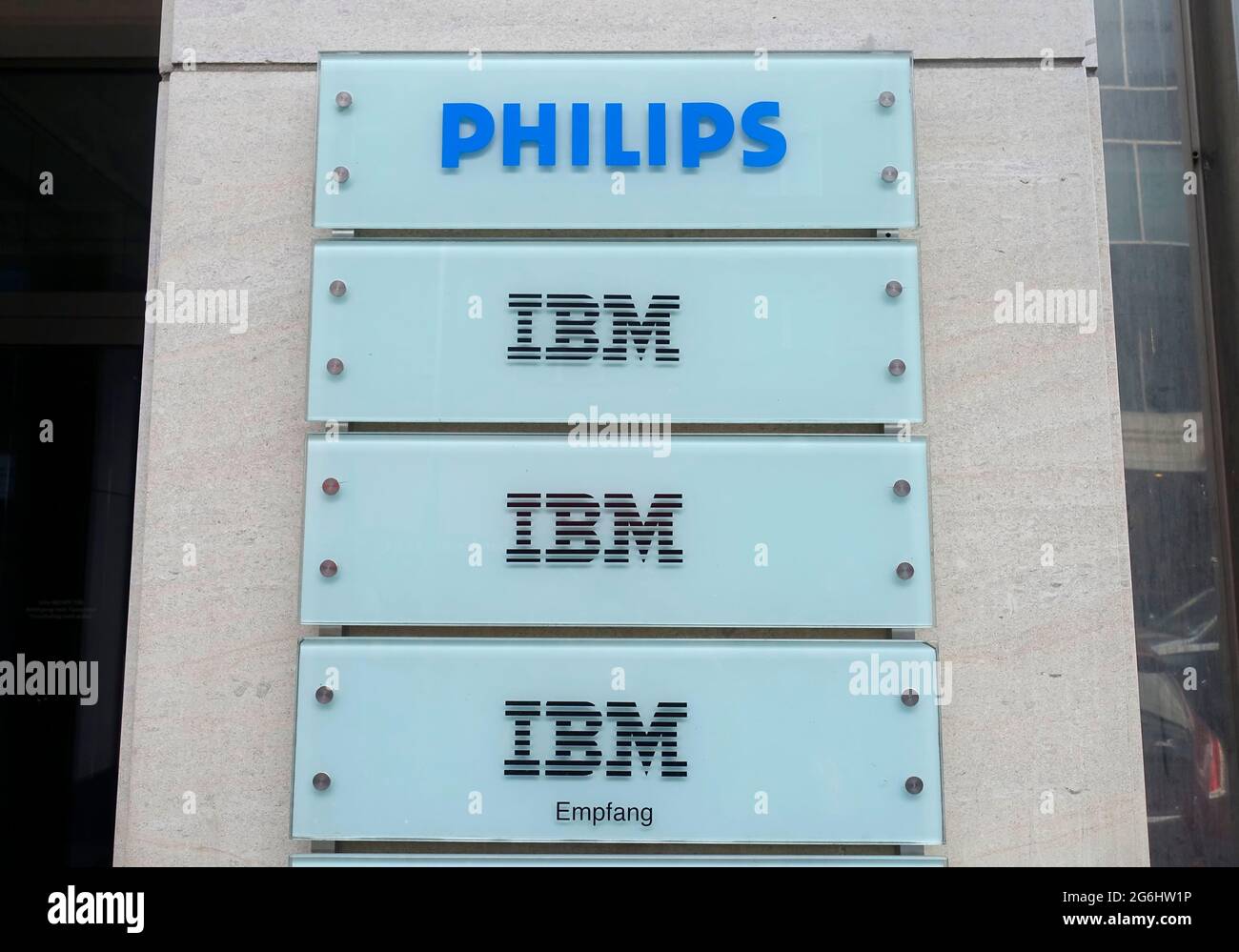 Philips e IBM a Berlino, in Germania Foto Stock