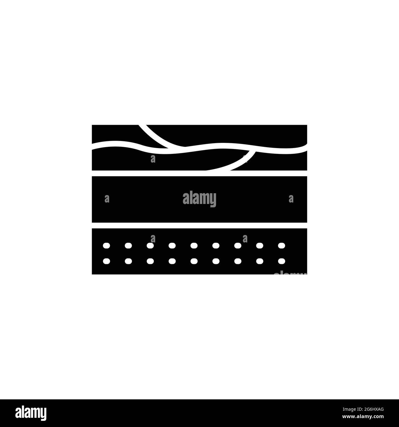 Icona della linea di colore dei livelli del terreno. Elemento vettoriale isolato. Pittogramma per pagina web, app mobile, promo Illustrazione Vettoriale