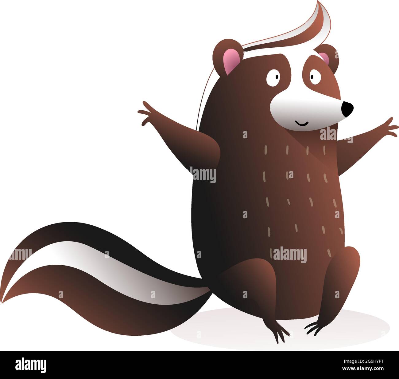 Cute Baby Skunk o Raccoon Cub personaggio Illustrazione Vettoriale