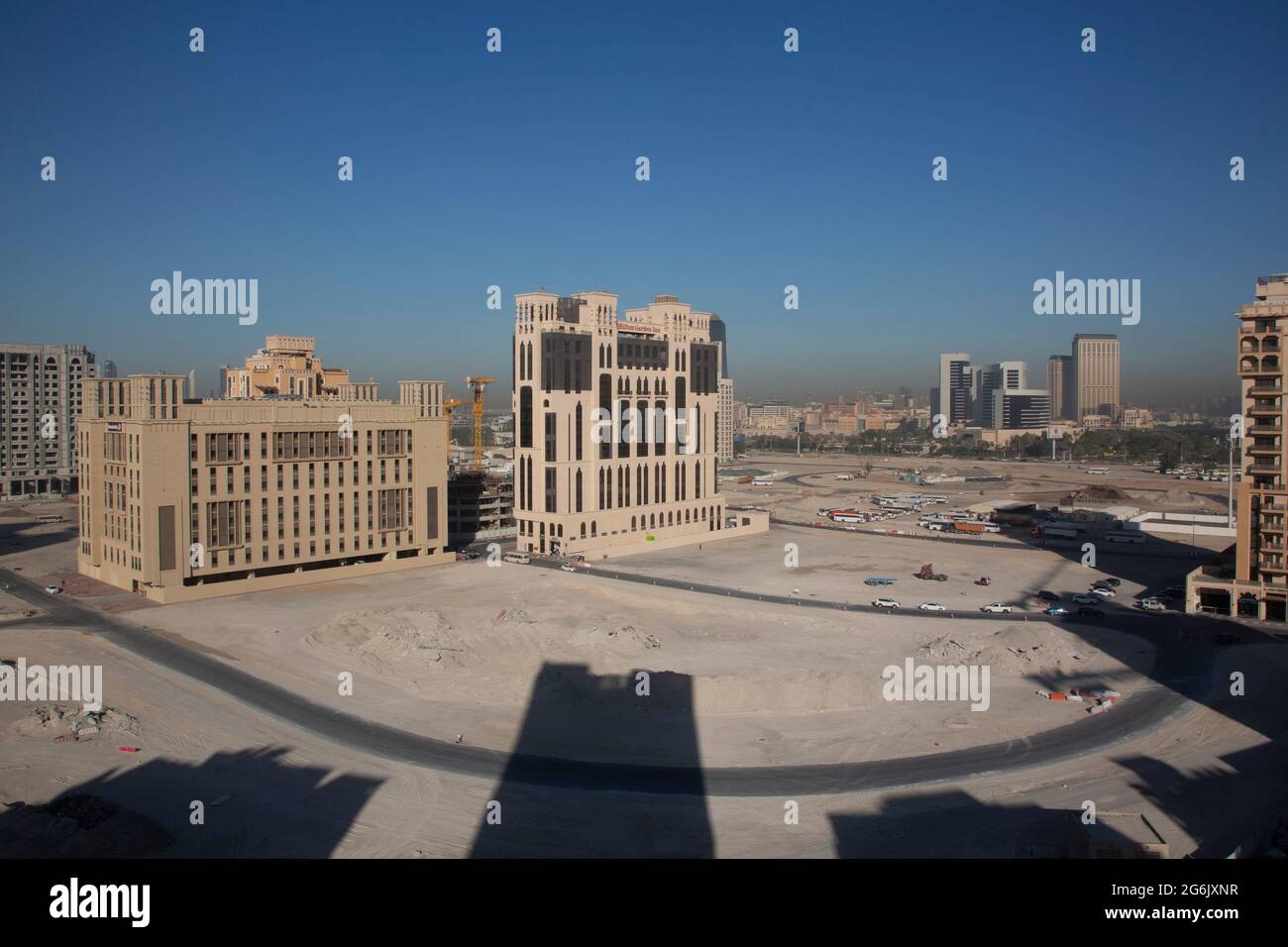 In attesa dell'EXPO 2020, in tutta Dubai verranno costruiti hotel nuovi di zecca. Foto Stock